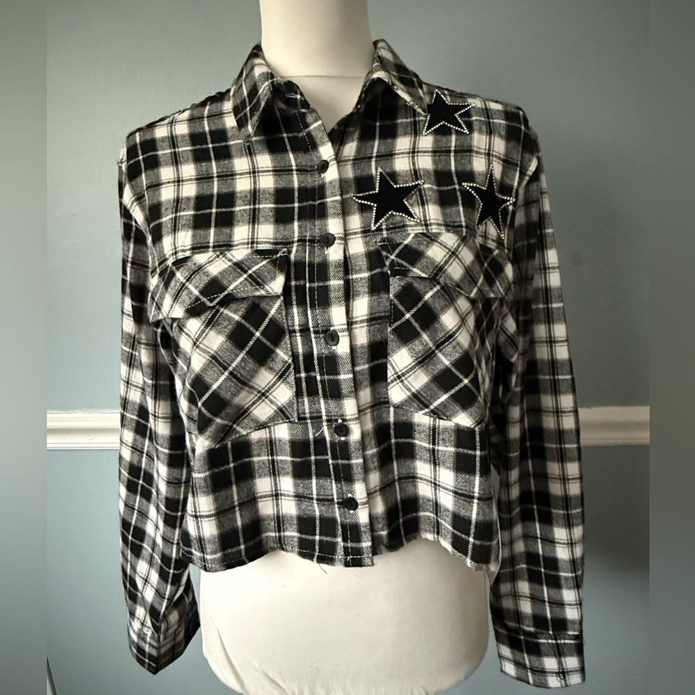 Black and White Plaid Skirt